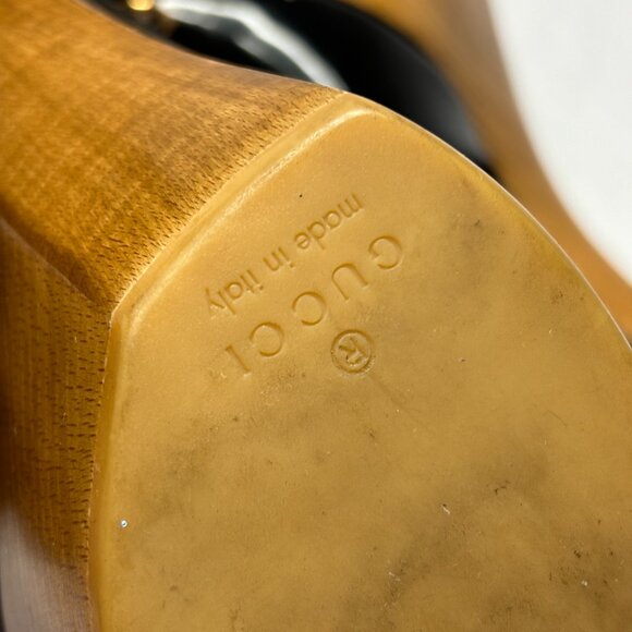 GUCCI Sz 39  Black Patent Leather Stiletto Heels - Picture 8 of 9